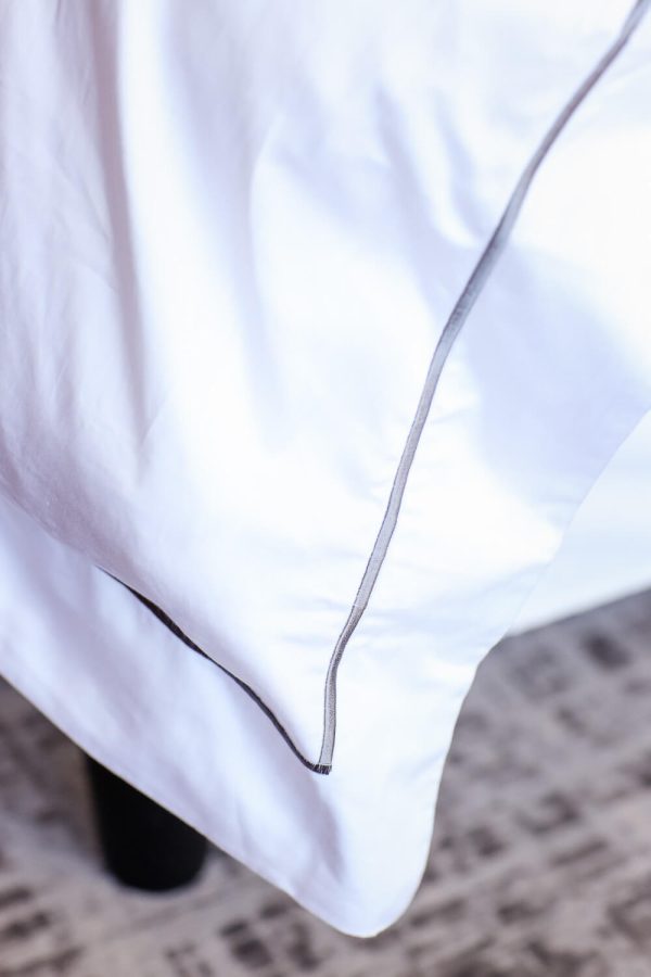 Satin Stitch - Luxury Cotton Duvet Cover Set - 400TC - Image 3